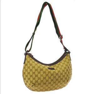 GUCCI GG Pattern Sherry Line Canvas Shoulder Bag